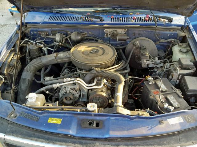 1B7GL23Y7RS618971 - 1994 DODGE DAKOTA BLUE photo 7