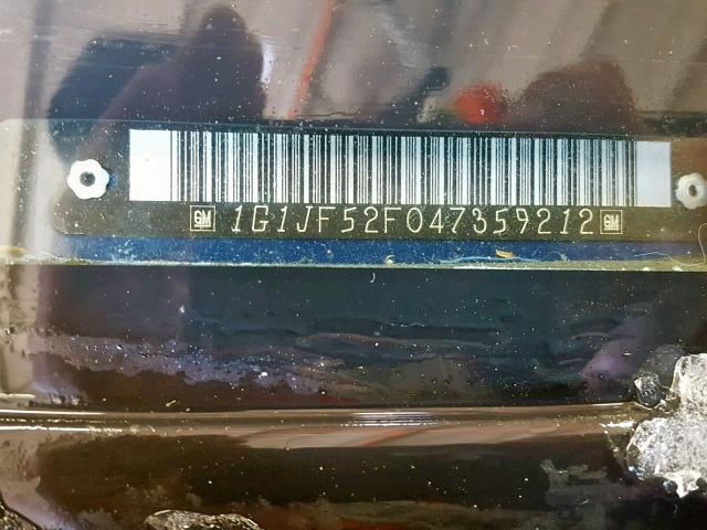 1G1JF52F047359212 - 2004 CHEVROLET CAVALIER L BLUE photo 10