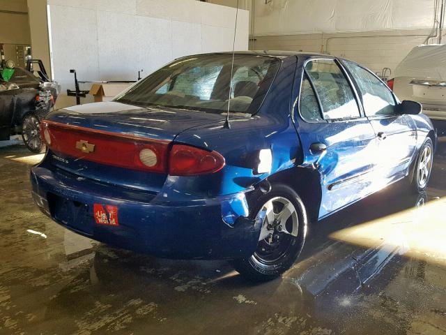 1G1JF52F047359212 - 2004 CHEVROLET CAVALIER L BLUE photo 4