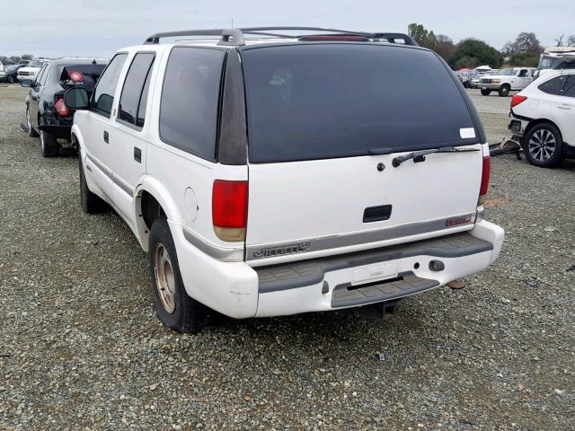 1GKCS13W1W2559779 - 1998 GMC JIMMY WHITE photo 3