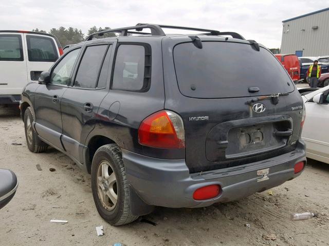 KM8SC73D42U276454 - 2002 HYUNDAI SANTA FE G BLACK photo 3