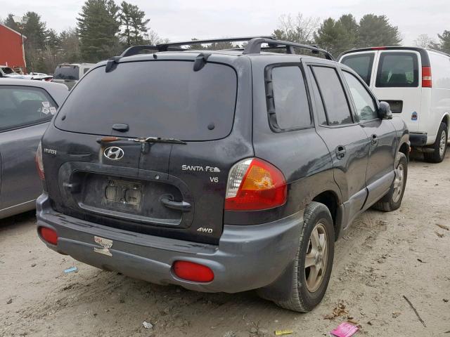 KM8SC73D42U276454 - 2002 HYUNDAI SANTA FE G BLACK photo 4