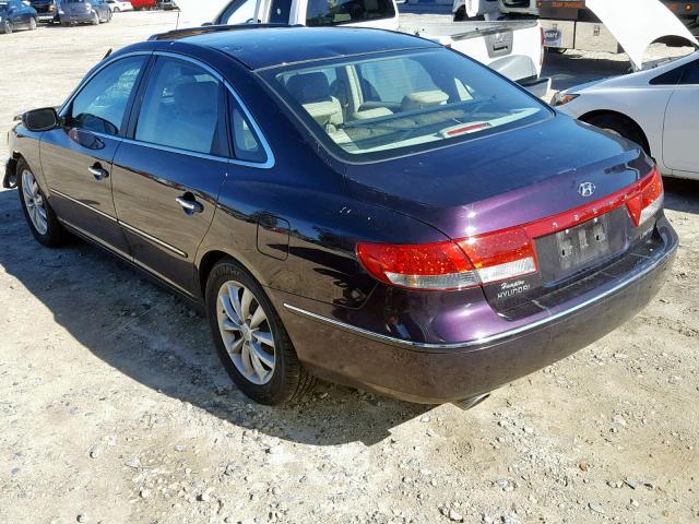 KMHFC46F86A103766 - 2006 HYUNDAI AZERA SE PURPLE photo 3