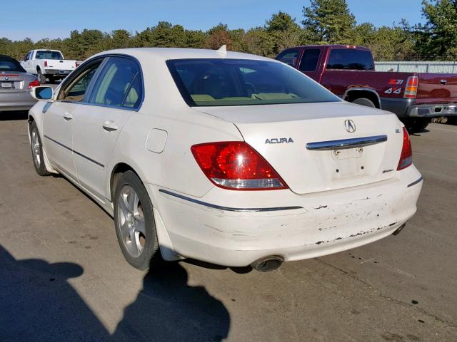 JH4KB16585C015930 - 2005 ACURA RL WHITE photo 3