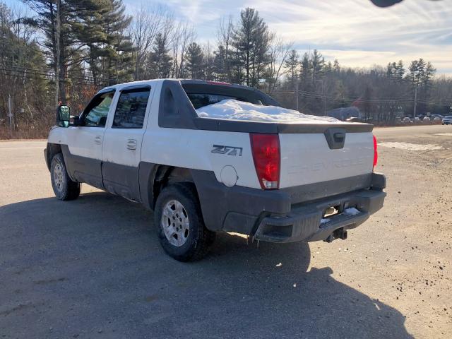 3GNEK13T12G122139 - 2002 CHEVROLET AVALANCHE WHITE photo 3