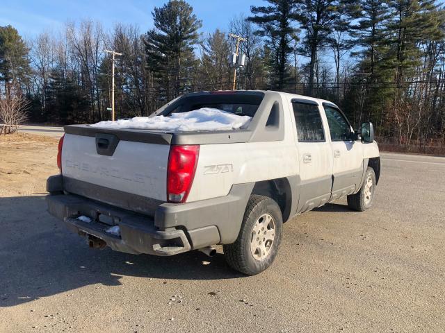 3GNEK13T12G122139 - 2002 CHEVROLET AVALANCHE WHITE photo 4