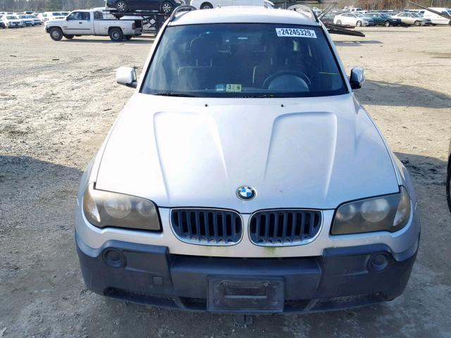 WBXPA73404WC35932 - 2004 BMW X3 2.5I SILVER photo 9