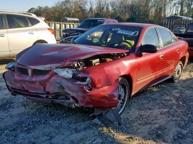 1G2NE52E25M187338 - 2005 PONTIAC GRAND AM S წითელი ფოტო 2