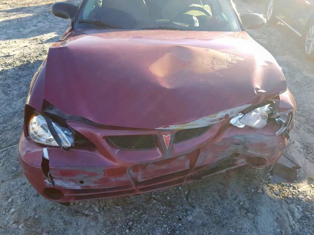 1G2NE52E25M187338 - 2005 PONTIAC GRAND AM S წითელი ფოტო 7