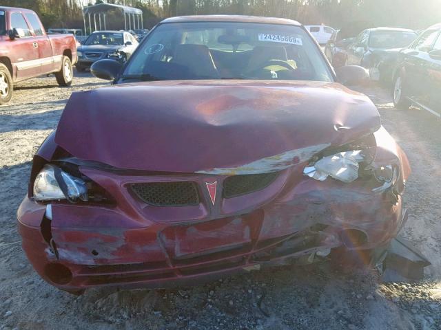 1G2NE52E25M187338 - 2005 PONTIAC GRAND AM S წითელი ფოტო 9