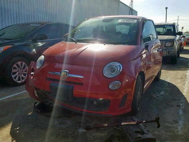 3C3CFFFH9DT749033 - 2013 FIAT 500 ABARTH RED photo 2