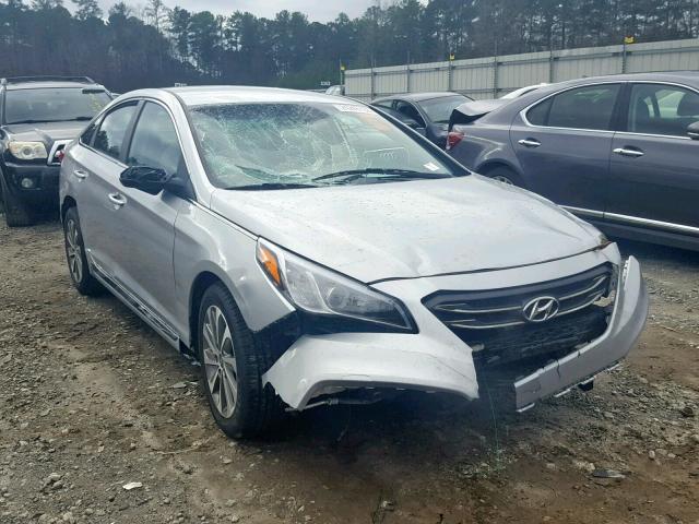 5NPE34AF7FH027652 - 2015 HYUNDAI SONATA SPO SILVER photo 1