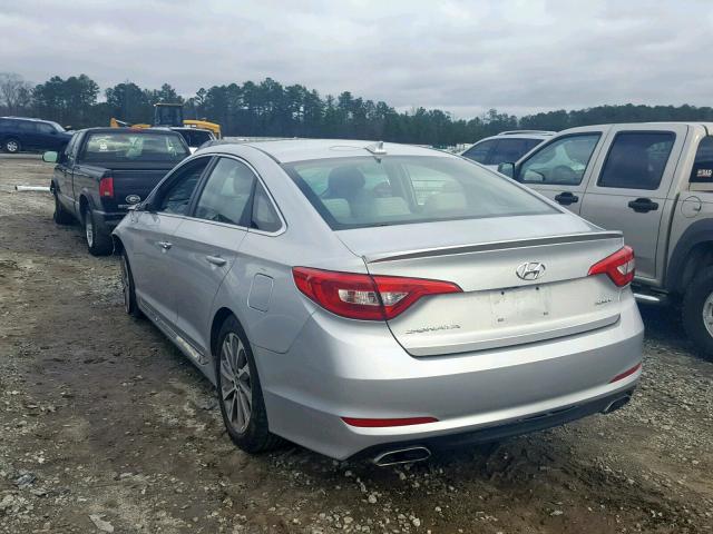 5NPE34AF7FH027652 - 2015 HYUNDAI SONATA SPO SILVER photo 3