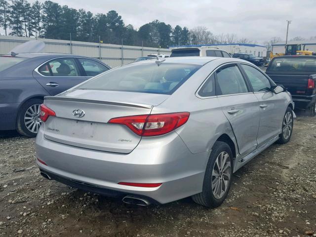 5NPE34AF7FH027652 - 2015 HYUNDAI SONATA SPO SILVER photo 4