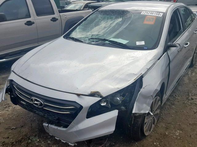 5NPE34AF7FH027652 - 2015 HYUNDAI SONATA SPO SILVER photo 9