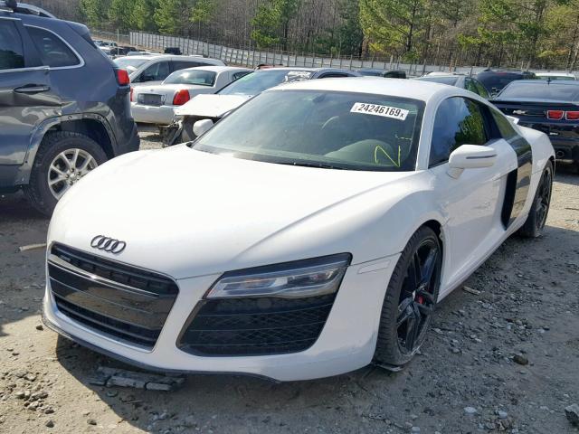 WUADUAFG0EN000853 - 2014 AUDI R8 4.2 QUA WHITE photo 2