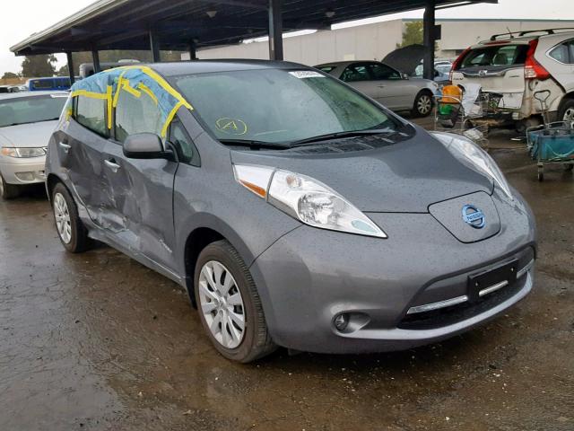 1N4BZ0CP4HC308117 - 2017 NISSAN LEAF S GRAY photo 1