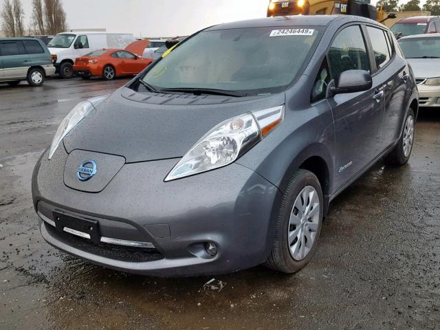 1N4BZ0CP4HC308117 - 2017 NISSAN LEAF S GRAY photo 2