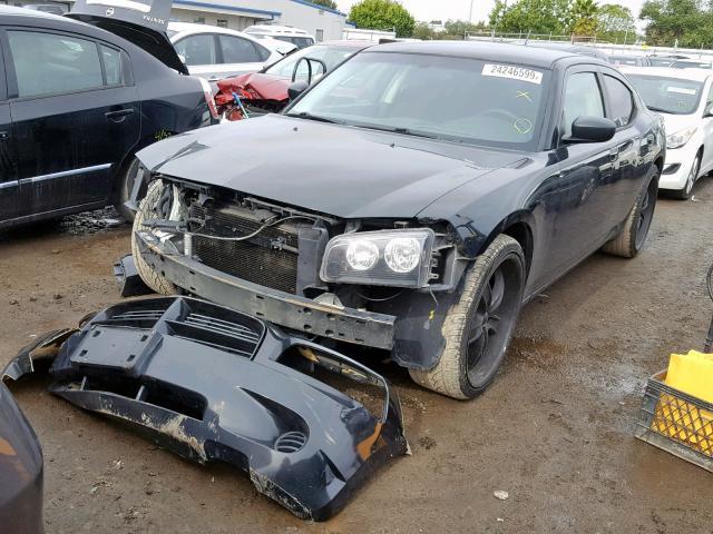 2B3KA43R28H336409 - 2008 DODGE CHARGER BLACK photo 2