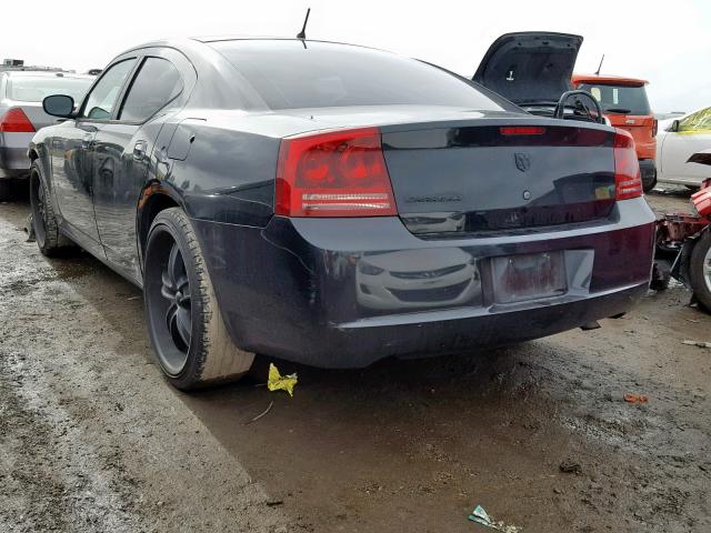 2B3KA43R28H336409 - 2008 DODGE CHARGER BLACK photo 3