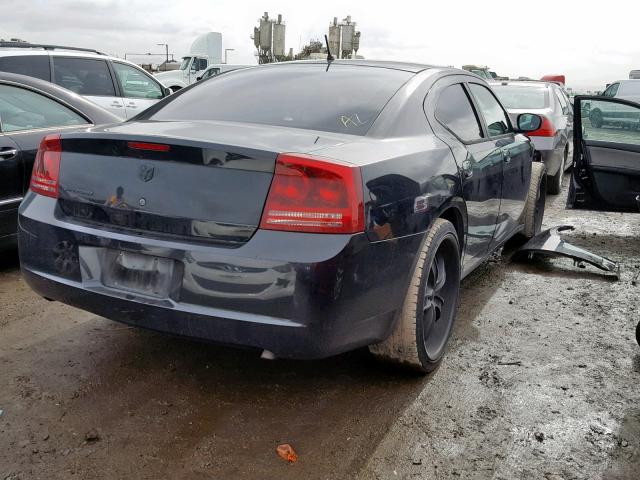 2B3KA43R28H336409 - 2008 DODGE CHARGER BLACK photo 4