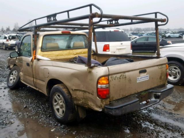 5TENL42N22Z074973 - 2002 TOYOTA TACOMA GOLD photo 3