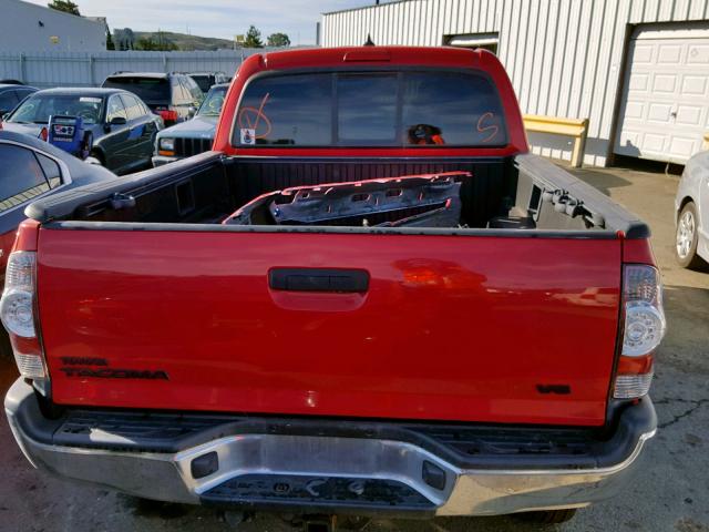 5TFUU4EN2CX025401 - 2012 TOYOTA TACOMA RED photo 9