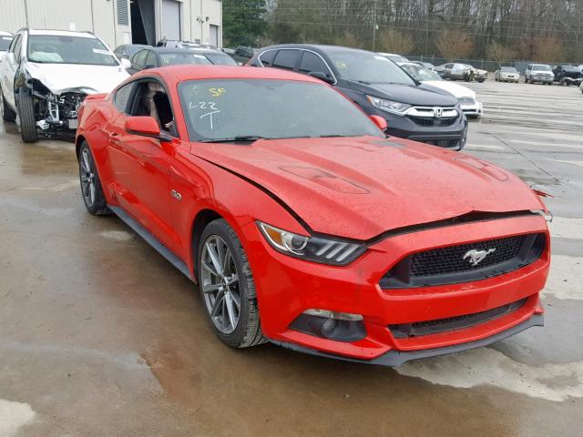 1FA6P8CF0F5398915 - 2015 FORD MUSTANG GT RED photo 1