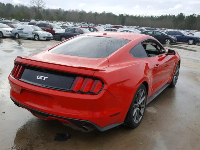 1FA6P8CF0F5398915 - 2015 FORD MUSTANG GT RED photo 4