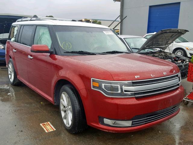 2FMHK6D86FBA01544 - 2015 FORD FLEX LIMIT RED photo 1