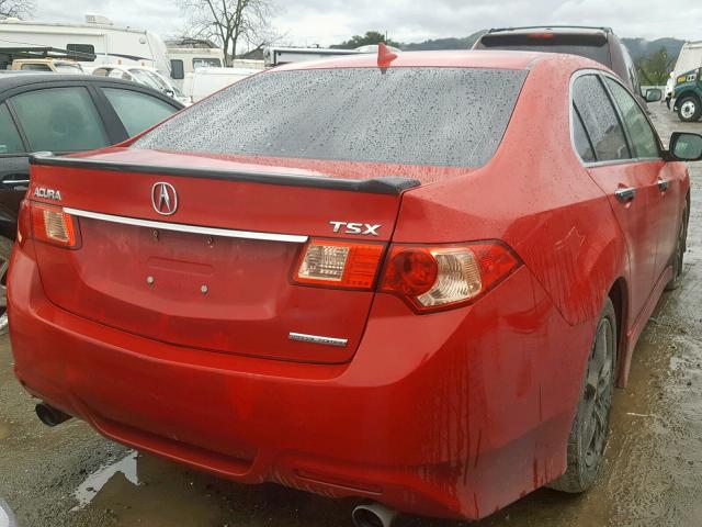 JH4CU2F89CC021568 - 2012 ACURA TSX SE RED photo 4