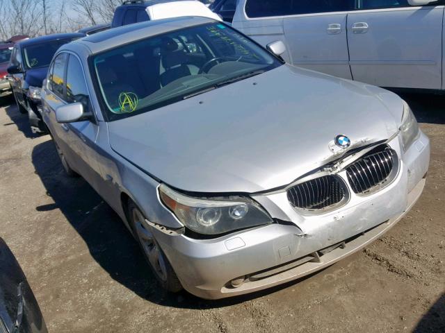 WBANE53566CK88459 - 2006 BMW 5 SERIES SILVER photo 1