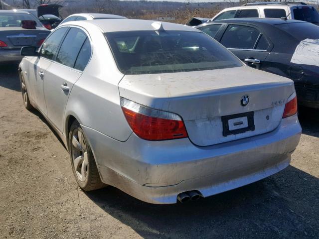 WBANE53566CK88459 - 2006 BMW 5 SERIES SILVER photo 3