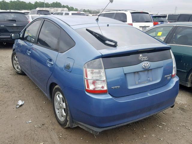 JTDKB20U740108087 - 2004 TOYOTA PRIUS BLUE photo 3