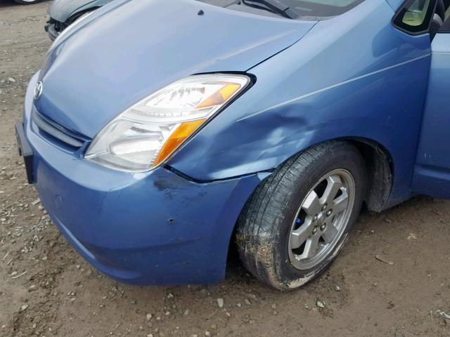 JTDKB20U740108087 - 2004 TOYOTA PRIUS BLUE photo 9