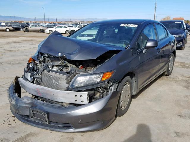 2HGFB2F62CH320319 - 2012 HONDA CIVIC HF CHARCOAL photo 2