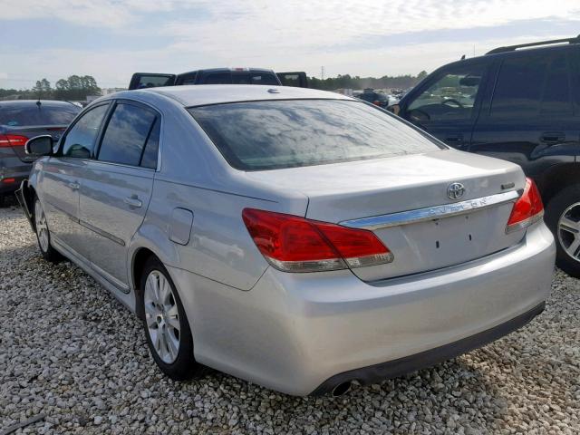 4T1BK3DBXBU377801 - 2011 TOYOTA AVALON BAS SILVER photo 3