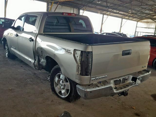 5TFDV54138X045102 - 2008 TOYOTA TUNDRA CRE BEIGE photo 3