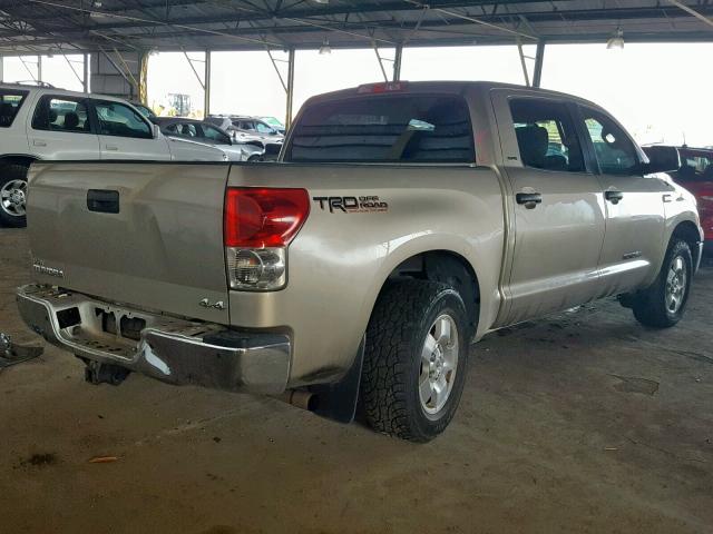 5TFDV54138X045102 - 2008 TOYOTA TUNDRA CRE BEIGE photo 4