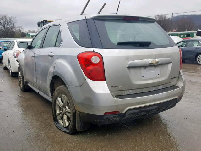 1GNALAEK0FZ121005 - 2015 CHEVROLET EQUINOX LS SILVER photo 3