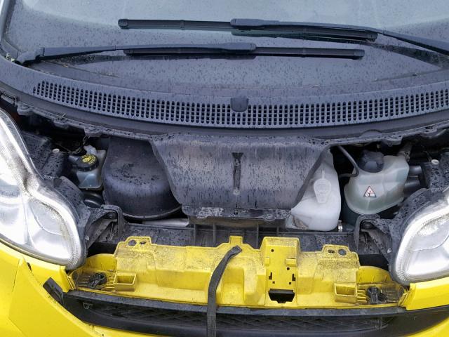 WMEEK31X38K168505 - 2008 SMART FORTWO PAS 黄色 照片 7