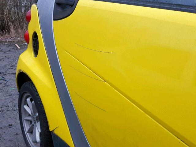 WMEEK31X38K168505 - 2008 SMART FORTWO PAS 黄色 照片 9
