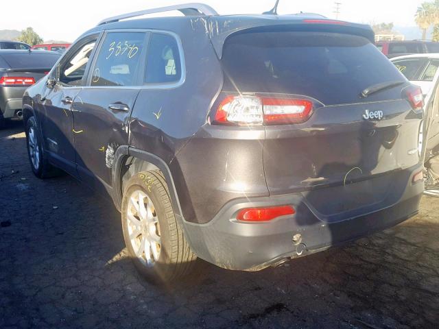 1C4PJLCBXFW690176 - 2015 JEEP CHEROKEE L GRAY photo 3