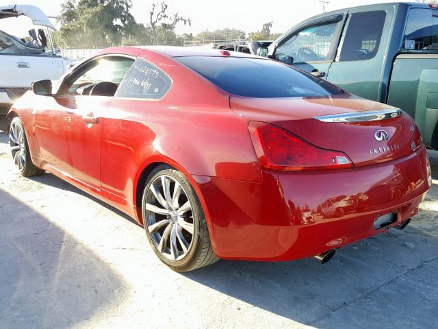 JNKCV64E58M113923 - 2008 INFINITI G37 BASE RED photo 3