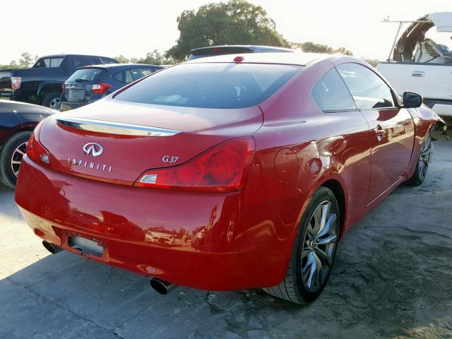 JNKCV64E58M113923 - 2008 INFINITI G37 BASE RED photo 4