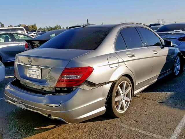 WDDGF4HB2CR197723 - 2012 MERCEDES-BENZ C 250 SILVER photo 4