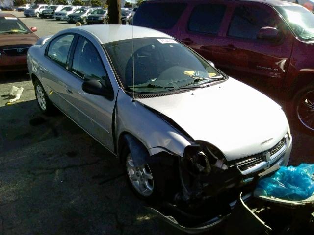 1B3ES56C65D262489 - 2005 DODGE NEON SXT SILVER photo 1