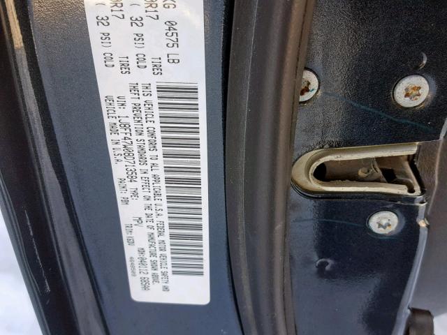 1J8FF47W08D713584 - 2008 JEEP COMPASS SP 蓝色 照片 10