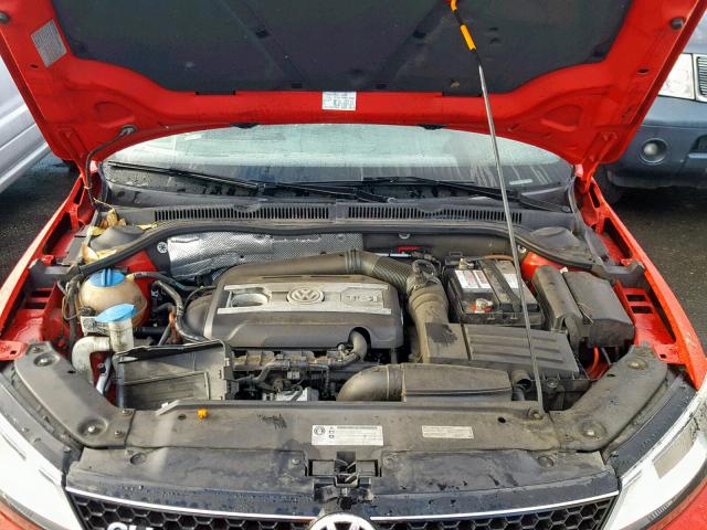 3VW4A7AJXCM100586 - 2012 VOLKSWAGEN JETTA GLI RED photo 7