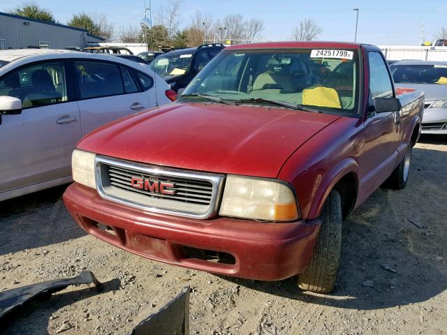 1GTCS14WXY8154398 - 2000 GMC SONOMA RED photo 2